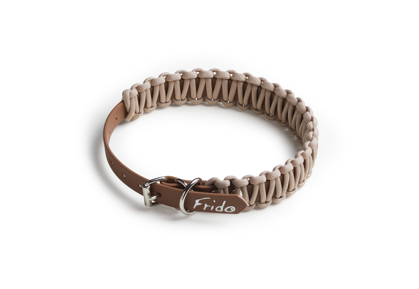 Collare per cani linea Twist - Beige e Marrone - Frido