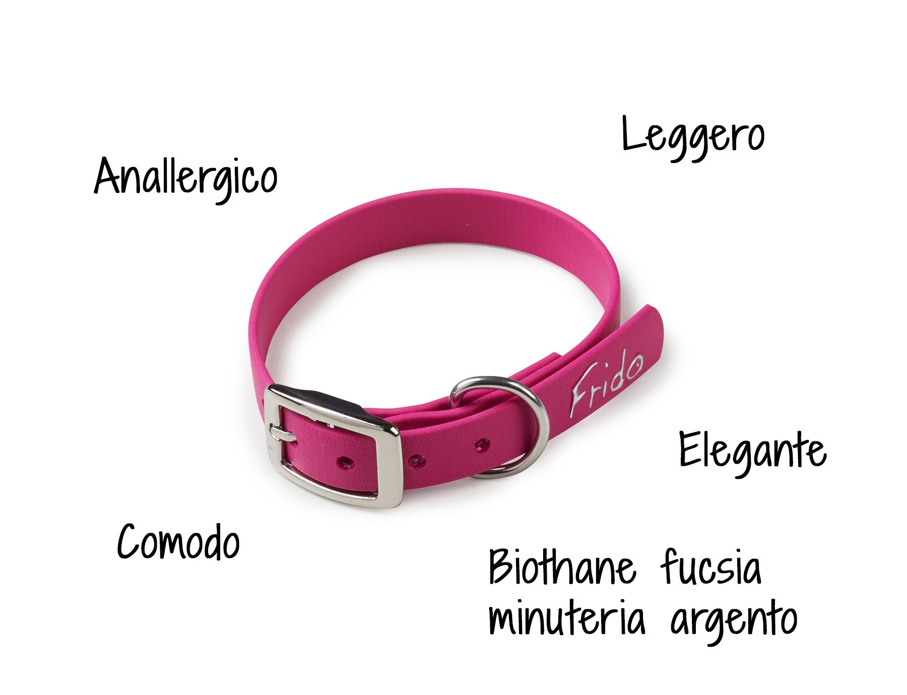 Collare per cani in Biothane® 16mm - personalizzabile - Frido