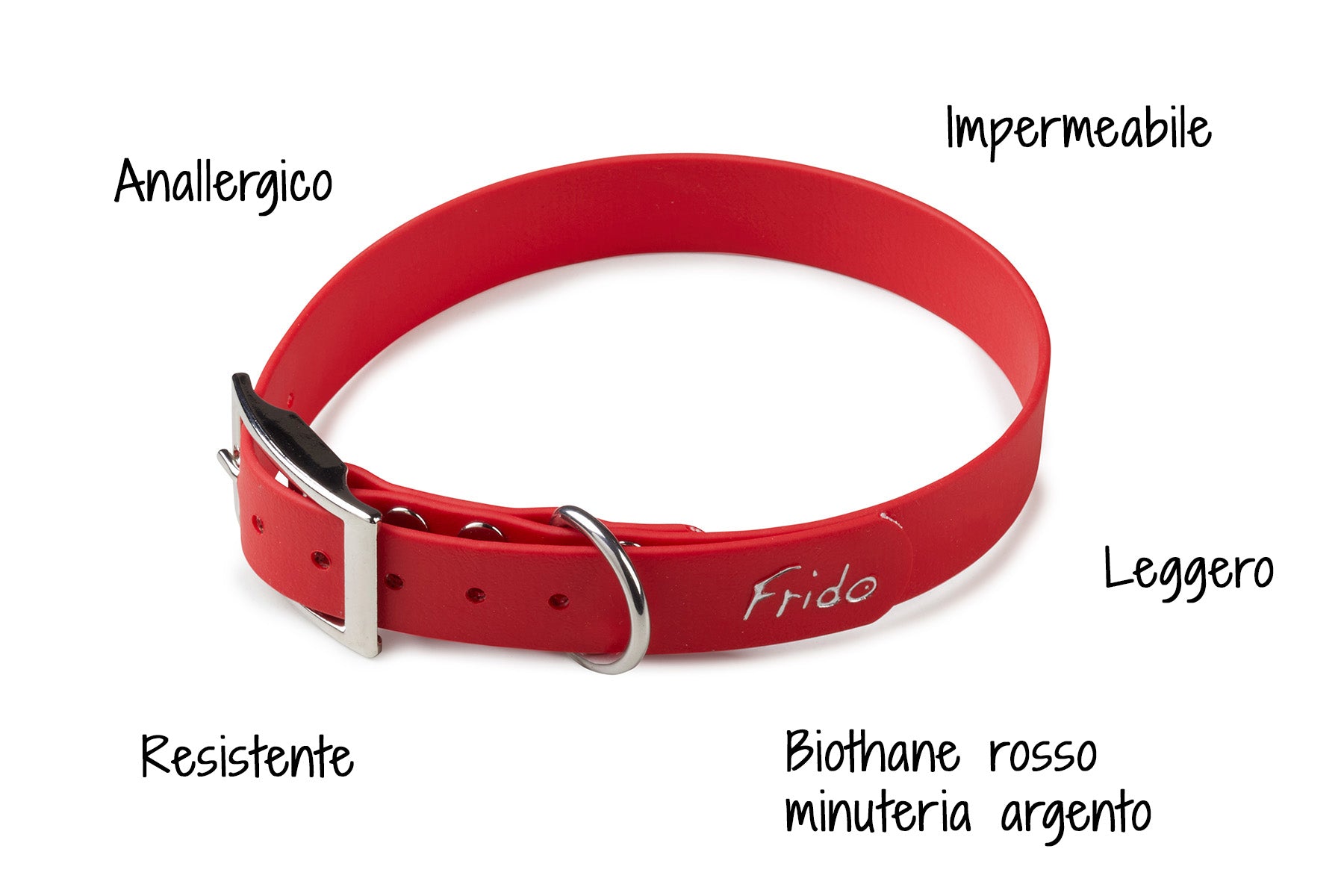 Collare per cani in Biothane® 25mm - personalizzabile - Frido