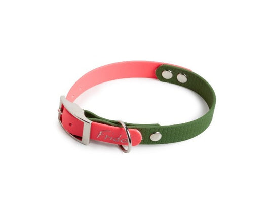 Collare per cani linea Pop - Verde militare/Rosa fluo - Frido