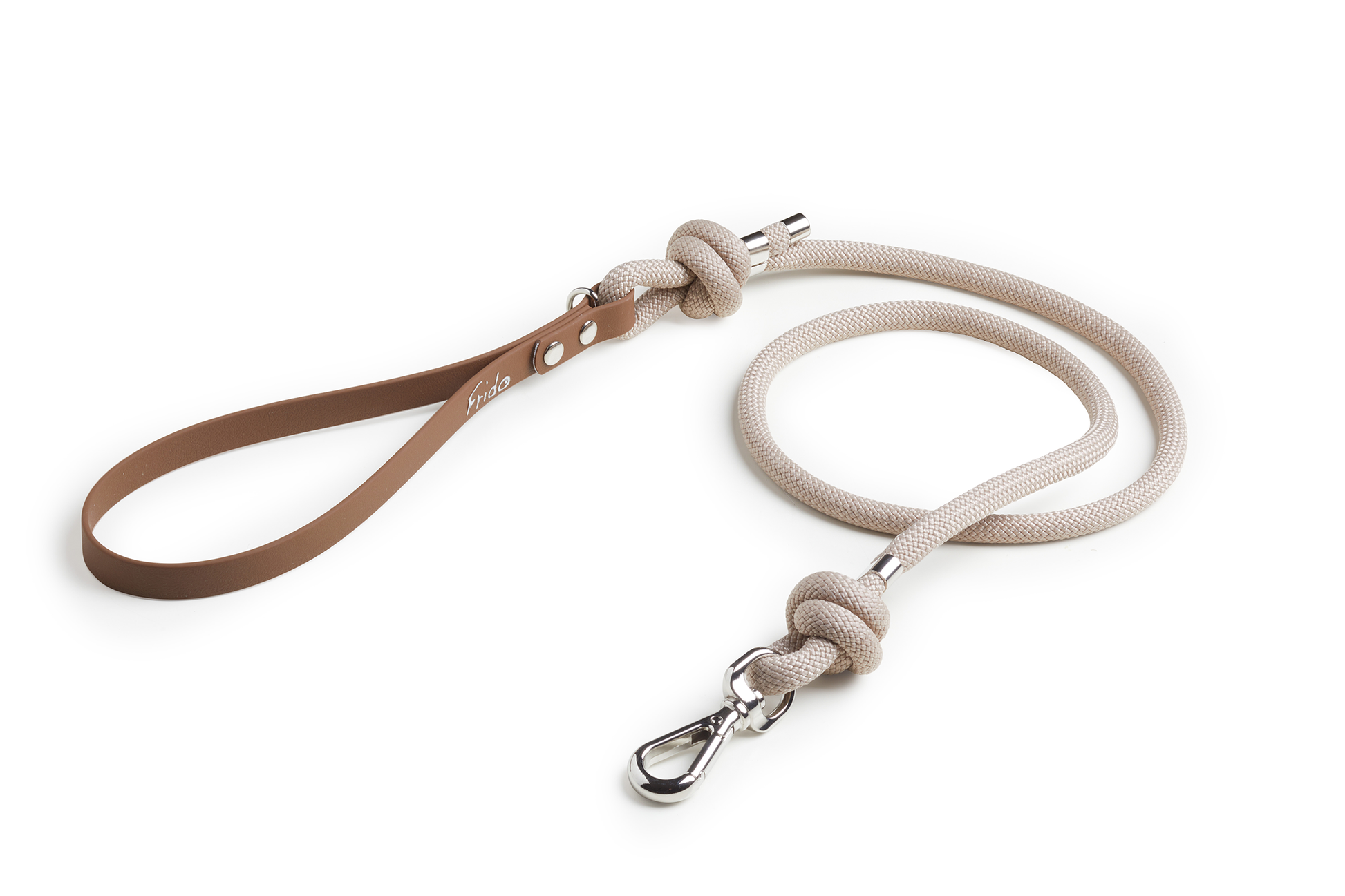 Guinzaglio per cani in Corda Beige e Marrone linea Twist - Frido