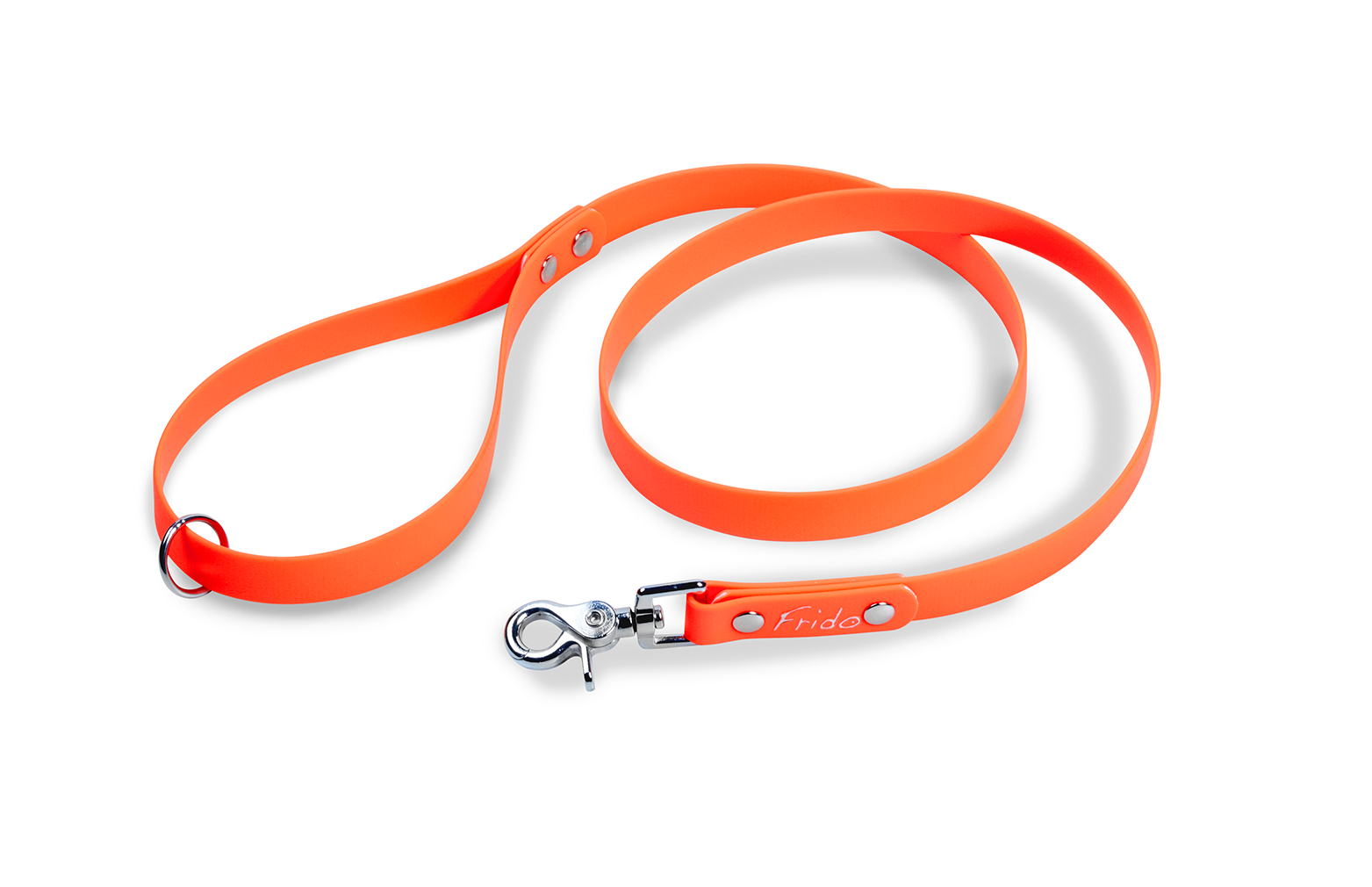 Guinzaglio per cani in fettuccia Waterproof - Arancione Fluo - Frido