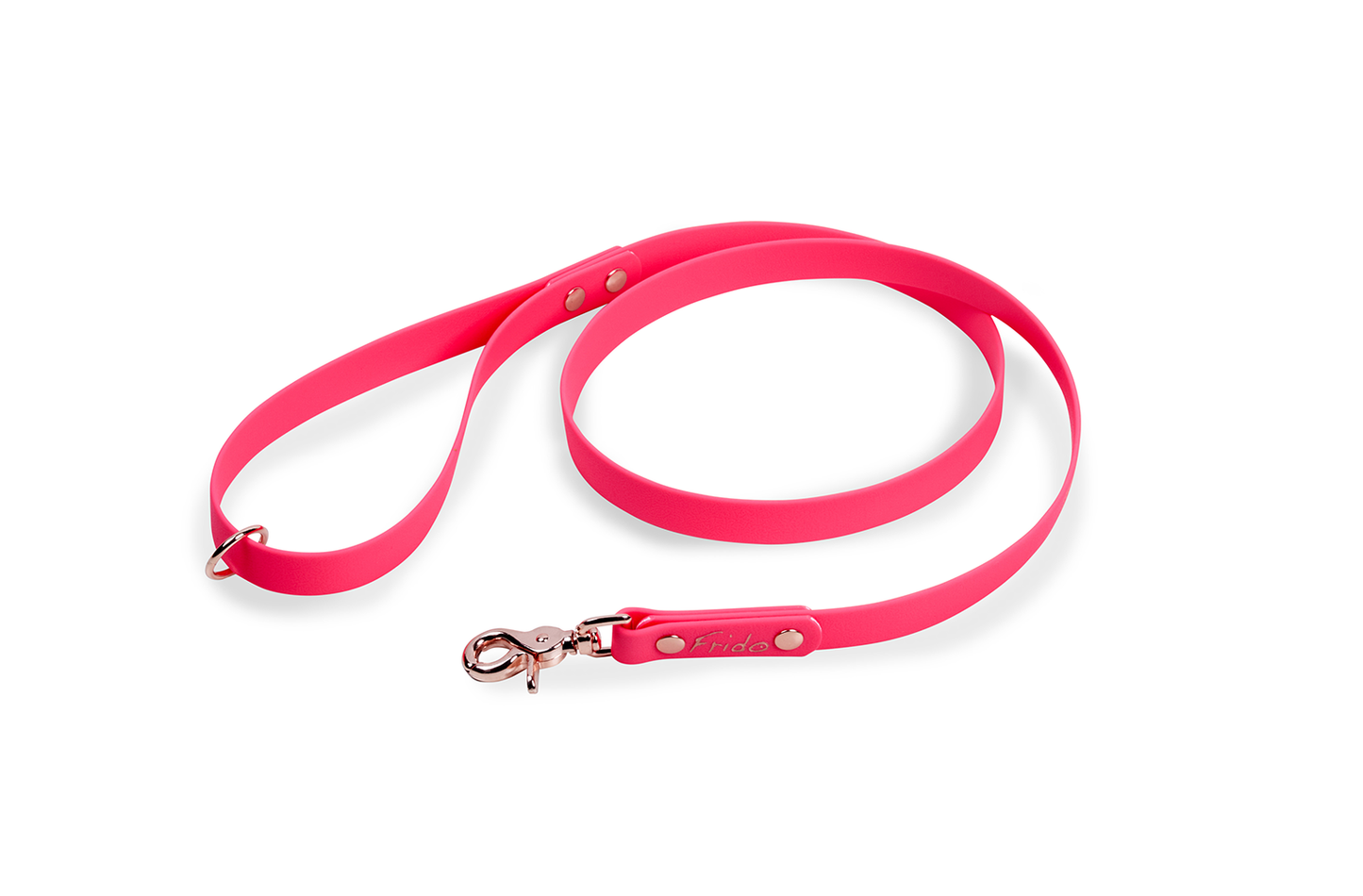 Guinzaglio per cani in fettuccia Waterproof - Rosa Fluo - Frido